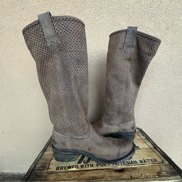 Corral Perforated Leather Riding Boot - Picture 7 of 12
